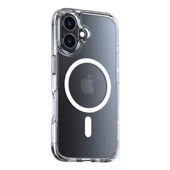 Funda Torras Diamond-Mag Series para iPhone 16 Plus, transparente, sujeción magnética