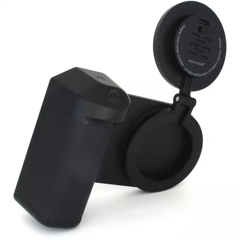 Luz selfie RealPower Selfie MagFree LED Negro Blanco ABS PU