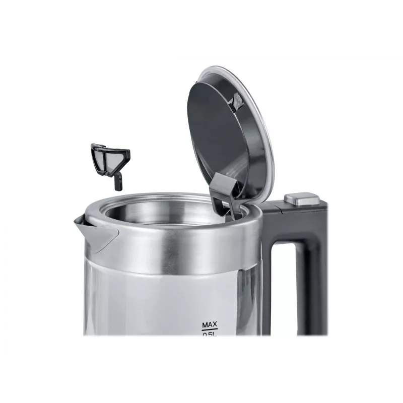 Severin WK 3472 Hervidor de agua 0,5 L Plata 1100 W (WK3472)