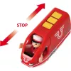 Tren de batería rojo World, vehículo de juguete rojo