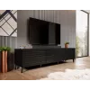 Mueble RTV Cama NOVA 186x40x48 negro mate