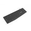 Teclado con cable de tamaño completo NATEC NAUTILUS NKL-1950 — USB, QWERTY US International, 105 teclas, negro