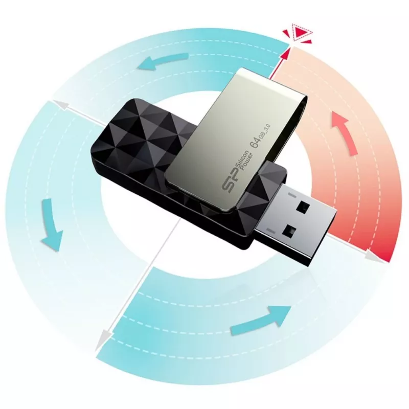 Silicon Power Blaze B30 memoria USB 64 GB USB Type-A 3.0 (3.1 Gen 1) negra
