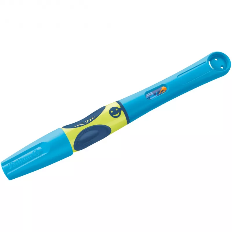 Pelikan griffix® Pluma estilográfica para diestros - Neon Fresh Blue - azul - sistema de cartuchos - azul - plástico - acero inoxidable - diestros (820363)