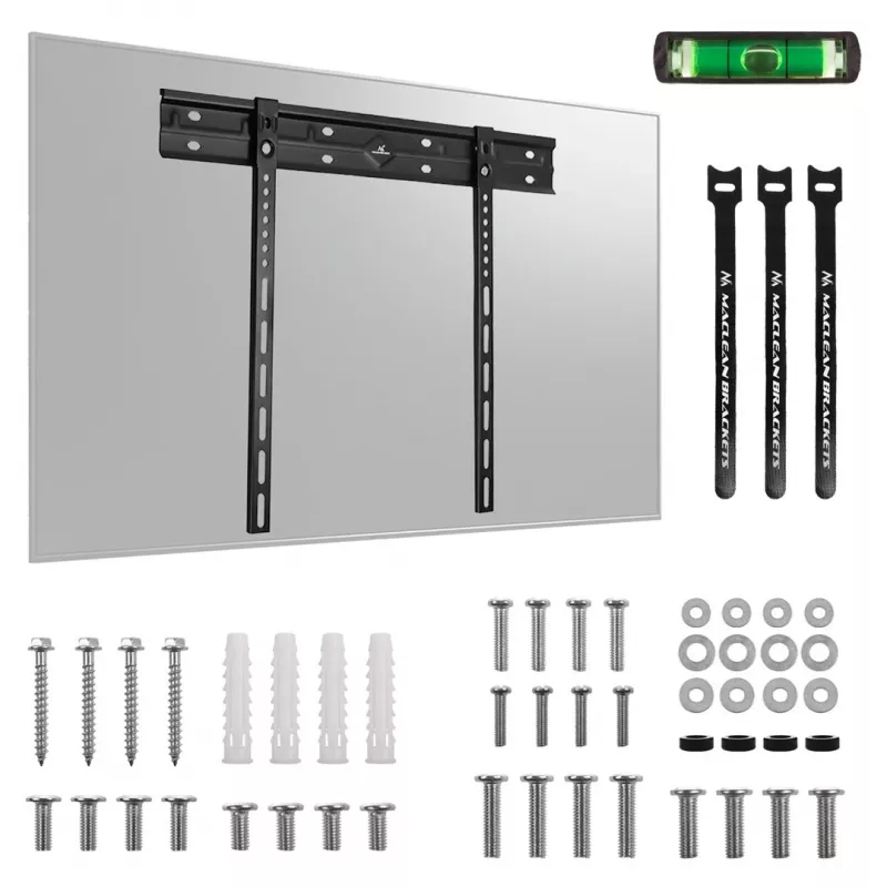 Soporte de pared para TV MACLEAN MC-123 extraplano, VESA 400x400 mm, para televisores planos de hasta 80 kg