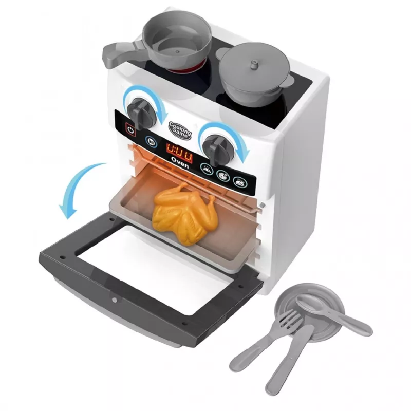 Cocina de juguete con horno Madej 011191 – diseño moderno compacto, set de juego de rol para niños