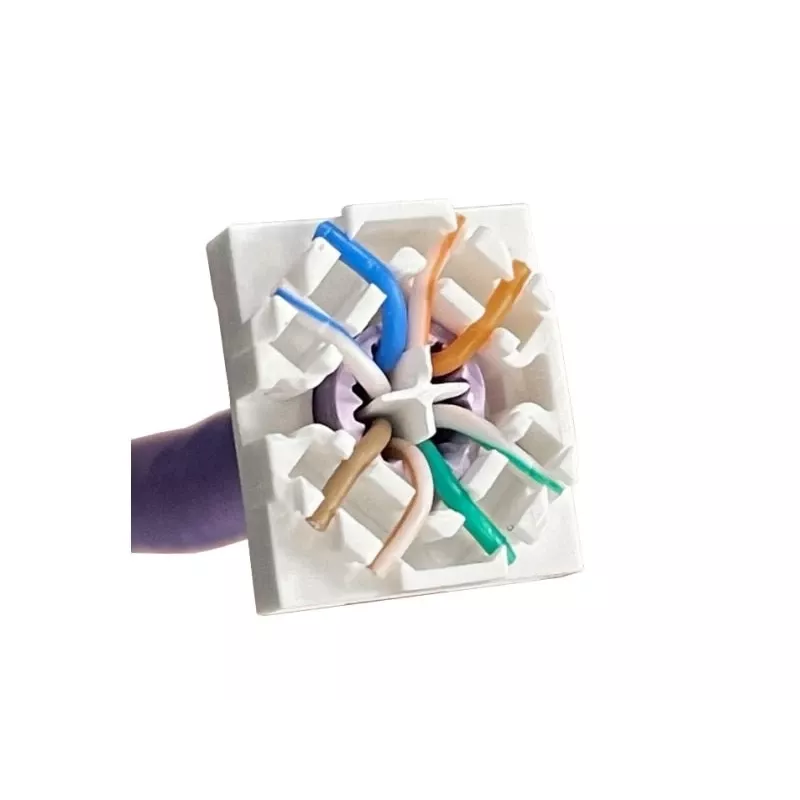 Módulo keystone Alantec MB005-1 plano acero inoxidable RJ-45, conector hembra, Cat6a, AWG 22/24