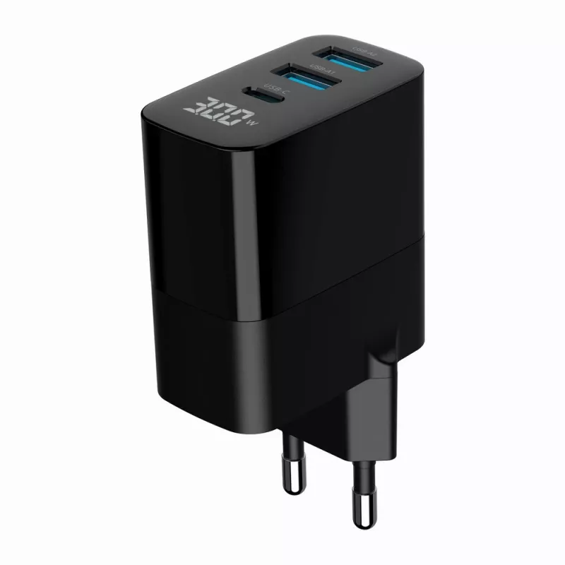 Cargador Gembird TA-UC-PDQC30LCD-BK-02 para dispositivos móviles universal negro AC carga rápida interior