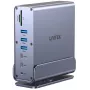 Base de acoplamiento Unitek D1135AGY01 adaptador DisplayLink compatible con Triple-4K, 15 en 1, 15W PD