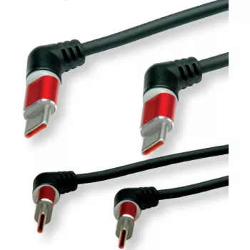 Cable espiral de carga USB 2.0 ROLINE C-C macho/macho 60W 1,5 m - cable - digital/datos (11.02.8350)