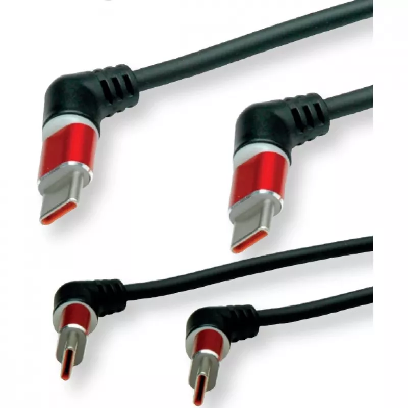 Cable espiral de carga USB 2.0 ROLINE C-C macho/macho 60W 1,5 m - cable - digital/datos (11.02.8350)
