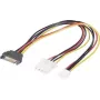 Cable en Y de alimentación Renkforce [1x conector macho de alimentación SATA 15 pol. - 1x conector hembra de alimentación IDE 4 pol., conector macho Floppy 4 pol.] 20,00 cm negro, rojo, amarillo (RF-4536476)