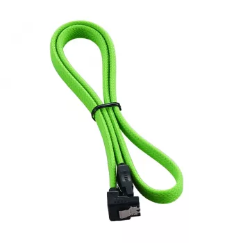 CableMod ModMesh - Cable SATA - Serial ATA 150/300/600 - SATA (H) en ángulo recto a SATA (H) - 60 cm - Verde claro (CM-CAB-RSAT-N60KLG-R)