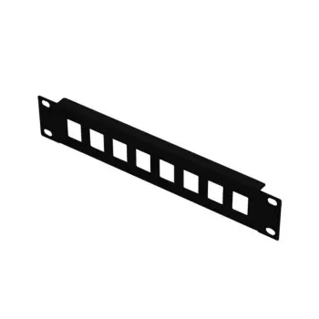 Lanview 1U 10 PATCH PANEL FOR KEYSTONE - 8-PORT UNEQUIPPED - Panel de parcheo - KEYSTONE - 8-PORT UNEQUIPPED (LKS675BL)