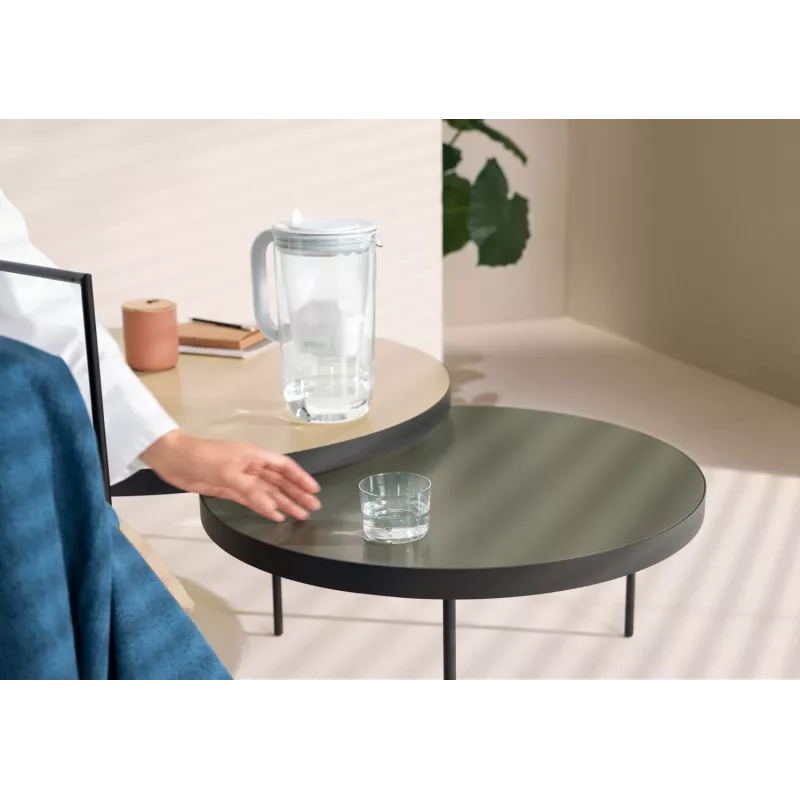 Brita Glass+1 Maxtra Pro Pure Performance jarra filtrante de cristal, 2,5 l totales / 1,5 l filtrados, apta para lavavajillas, gris