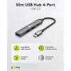 Hub USB Goobay Slim de 4 puertos, USB-C™ a USB-C™/USB-A, USB 3.2 (74459)