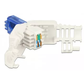 Conector macho RJ-45 DeLOCK 86417 azul blanco