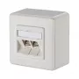 Metz Connect C6Amodul 270° - Toma de salida - RJ 45 - 2 tomas de red - Blanco puro, RAL 9010 (130B12D20002-E)