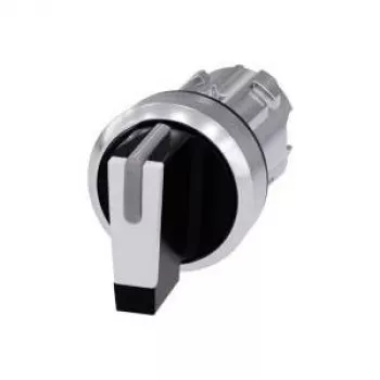 Siemens anillo frontal de interruptor giratorio metal, negro brillante, blanco 2 x 45 ° SIRIUS ACT 3SU1052-2BL60-0AA0 1 ud. (3SU1052-2BL60-0AA0)