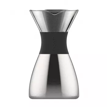 Cafetera de cold brew Asobu PourOver negra, plateada