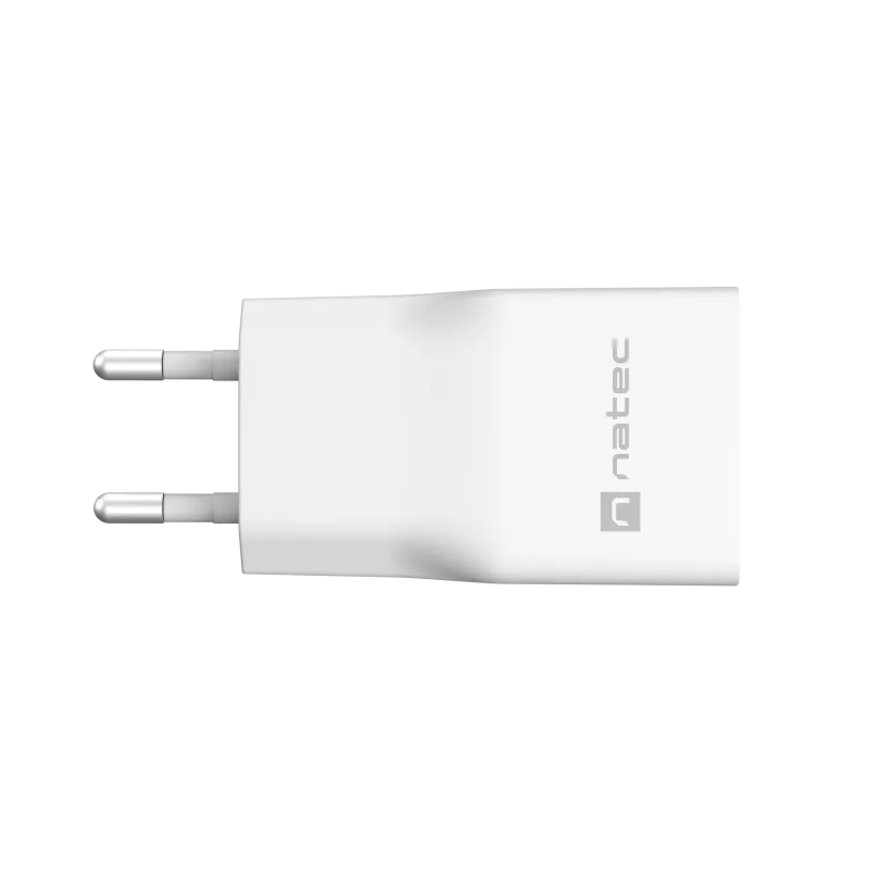 Fuente de alimentación NATEC Ribera NUC-2376 — 1× USB-A, 1× USB-C, salida 3 A