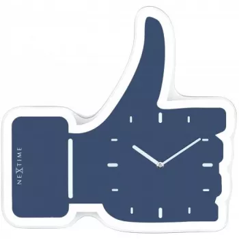 Reloj NeXtime 5185bl Mini Thumbs Up, 20,5x21, pared, azul/plata