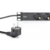 Regleta de enchufes de aluminio Digitus DN-95411 3 tomas de seguridad 2 m