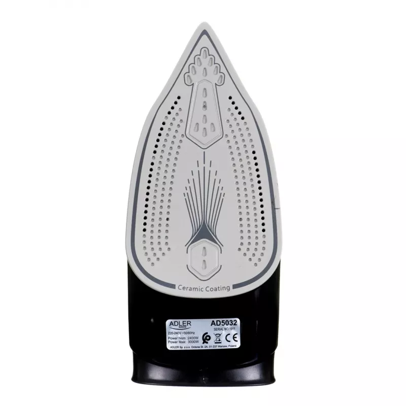 Adler AD 5032 plancha de vapor, 3000 W, azul/gris