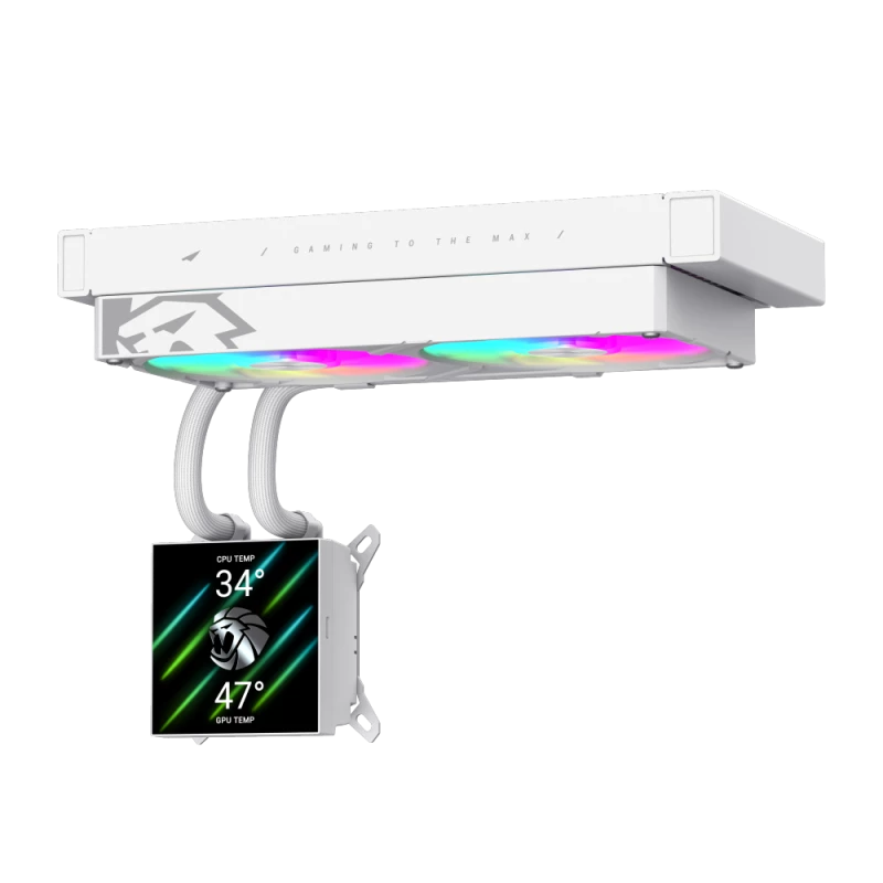 Refrigeración líquida para CPU Gamemax | GLACIER 240 LCD WH | Intel, AMD