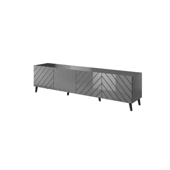 Mueble RTV ABETO 200x42x52 grafito/brillante