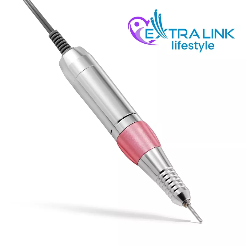 Fresadora de uñas eléctrica Extralink NAIL DRILL-202 65W rosa – herramienta profesional de manicura/pedicura