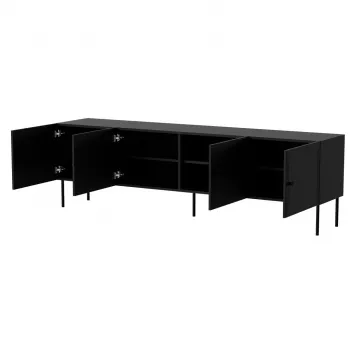 Mueble RTV 4D Cama PALAZZO BIS 201x40x60 negro mate