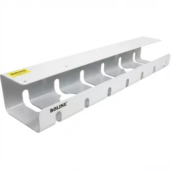 ROLINE Easy2Open Canaleta de cables, montaje bajo mesa, blanco, 44,9 cm