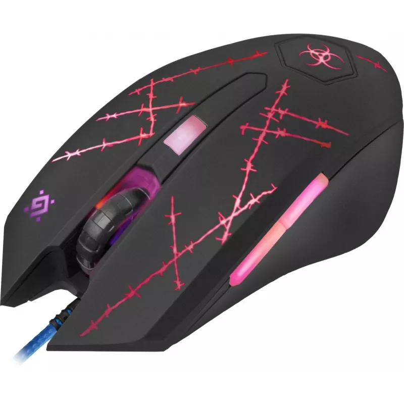Ratón gaming Defender Forced GM-020L ambidiestro USB Type-A óptico 3200 DPI