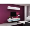 Conjunto de armarios de salón Cama VIGO nuevo 10 blanco/blanco brillante