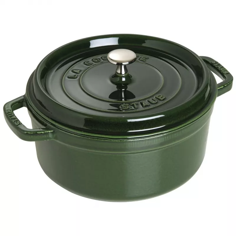 Fuente de horno de hierro fundido Staub 40509-356-0 3,8 l verde, redonda