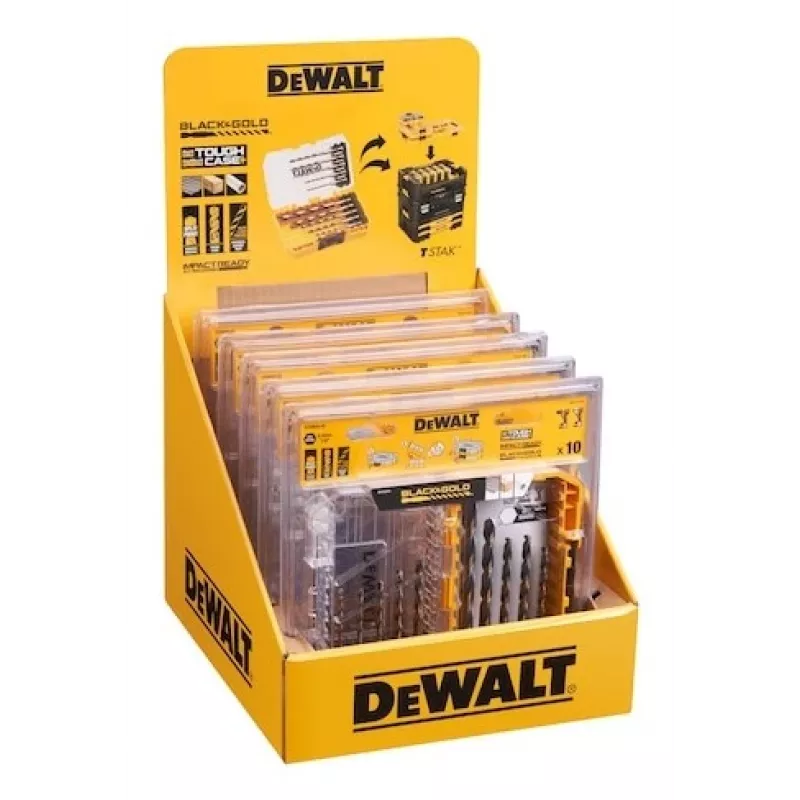 Set de brocas para metal DeWalt DT20620-QZ 10 piezas HEX 1/4