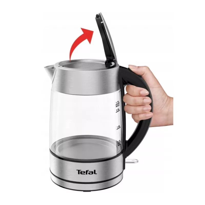 Tefal KI772D Hervidor de agua 1,7 l 2400 W Acero inoxidable, Transparente