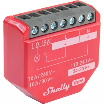 Shelly · Flush-Mount·1PM Gen4 pack de 2 · relé · máx 16A · 1 canal · función de medición · (Shelly_1PM_Gen4_2er)
