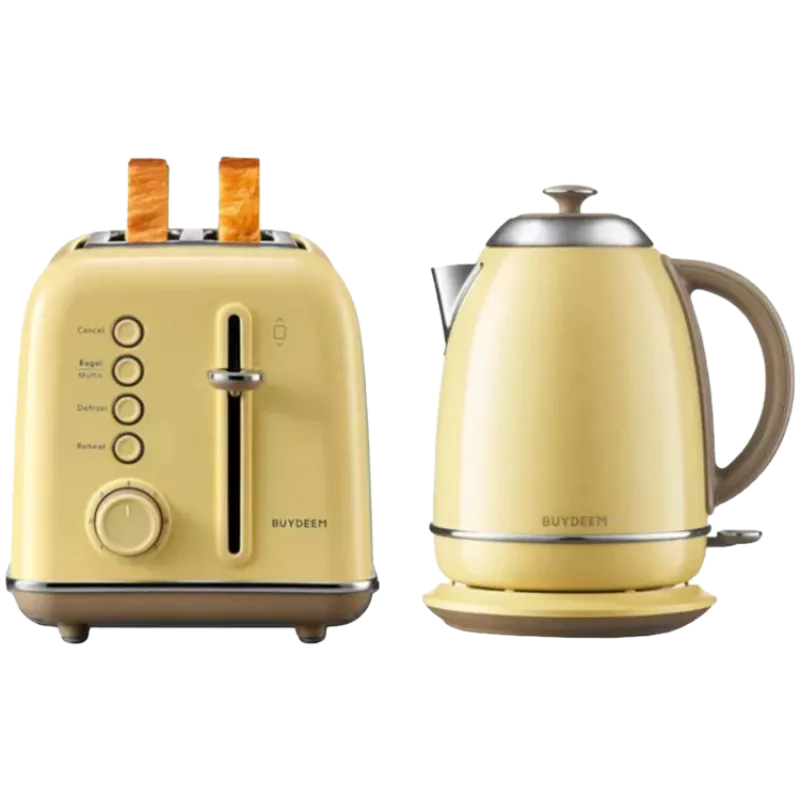 BUYDEEM Tostadora de 2 rebanadas, Modelo DT620E, Color Mellow Yellow, EU