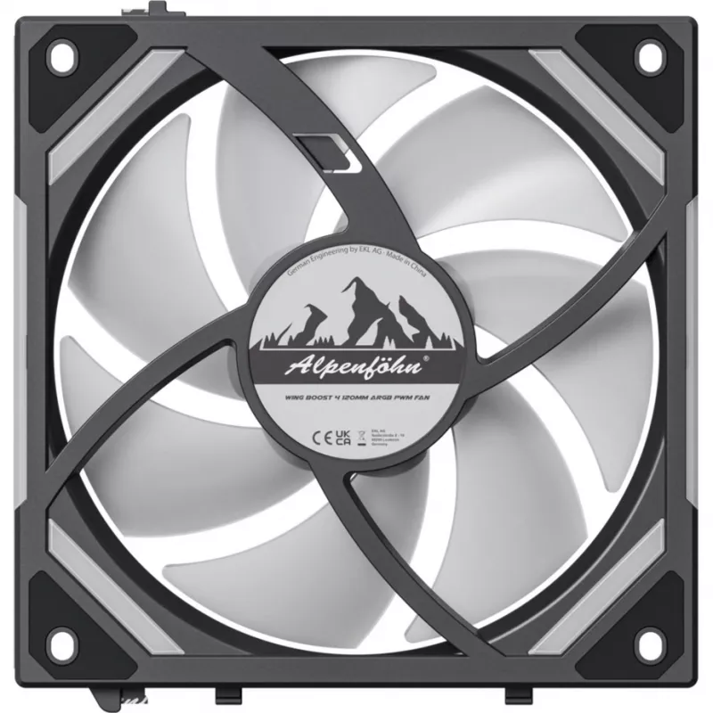 Ventilador de caja Alpenföhn Wing Boost 4 ARGB Reverse 120mm - Negro