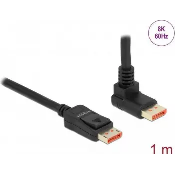Cable DisplayPort DeLOCK 87054 8K 60Hz 1m en ángulo