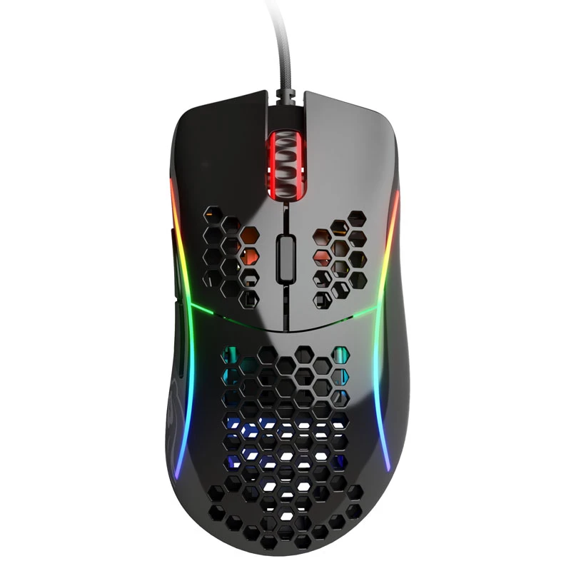 Ratón Glorious Gaming Glorious Model D Glossy (Negro), diestro, óptico, USB Type-A, 12000 DPI, 1 ms, Negro
