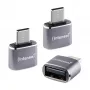 Intenso Pack de 3 Adaptador USB USB-A -> USB-C C480C aluminio