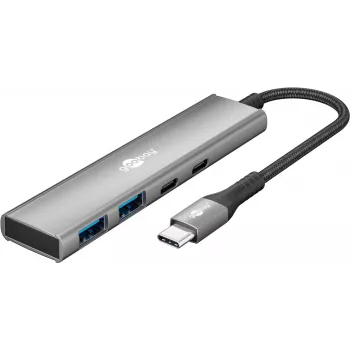 Goobay hub USB slim de 4 puertos USB-C a/USB-A 5 Gbit/s - conector USB 3.2 (76563)