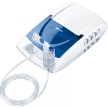 Inhalador Beurer IH 21 nebulizador portátil, blanco/azul