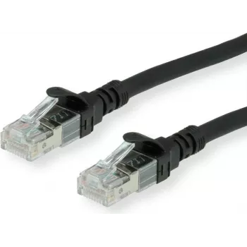 ROLINE - cable de parcheo - RJ-45 (M) a RJ-45 (M) - 30 cm - UTP - CAT 6 - libre de halógenos, moldeado, hilo flexible - negro (21.15.2945)