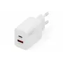 Cargador USB de pared DIGITUS 20W, 1x USB-C, 1x USB-A, entrada 100–240V, blanco