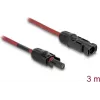 Cable DELOCK 90971 accesorio para panel solar, 3 m, sección de conductor 4 mm², conector macho–hembra DL4, 1000 V DC, rojo/negro