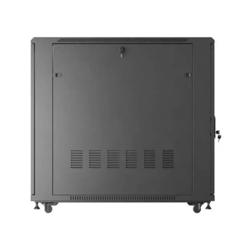 Armario rack LANBERG FF01-6222-12B 22U 600x1200 mm negro con puertas frontal y trasera de cristal